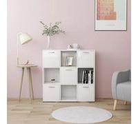 vidaXL Book Cabinet White 90x30x90 cm Engineered Wood
