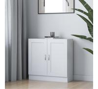 vidaXL Book Cabinet White Engineered Wood Bookshelf Bookcase Storage Sideboard