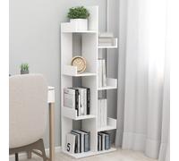Vidaxl Book Cabinet White 48X25.5X140 Cm Engineered Wood