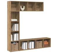 vidaXL Book Cabinets 3 pcs Artisan Oak Engineered Wood