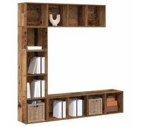 vidaXL Book Cabinets 3 pcs Old Wood Engineered Wood