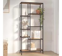 Book Shelf 80x30x180 cm Steel and Engineered Wood