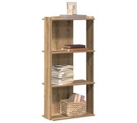 vidaXL Bookcase 3-Tier Artisan Oak 60x30x120 cm Engineered Wood