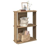 vidaXL Bookcase 3-Tier Artisan Oak 60x30x80 cm Engineered Wood