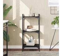 vidaXL Bookcase 3-Tier Black 40x30x86 cm Engineered Wood
