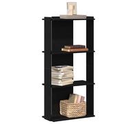 vidaXL Bookcase 3-Tier Black 60x30x120 cm Engineered Wood bookshelf book case