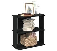 vidaXL Bookcase 3-Tier Black 60x30x60 cm Engineered Wood bookshelf book case