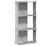 vidaXL Bookcase 3-tier Concrete Grey 60X30X120 Cm Engineered Wood, Grey