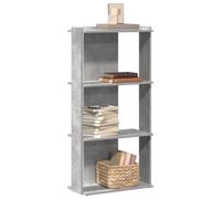 vidaXL Bookcase 3-tier Concrete Grey 60X30X120 Cm Engineered Wood, Grey