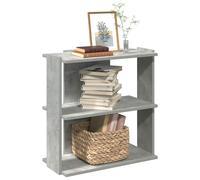 vidaXL Bookcase 3-Tier Concrete Grey 60x30x60 cm Engineered Wood bookshelf