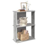 vidaXL Bookcase 3-Tier Concrete Grey 60x30x80 cm Engineered Wood bookshelf