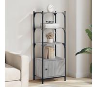 vidaXL Bookcase 3-Tier Grey Sonoma 41x30x109.5 cm Engineered Wood
