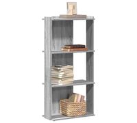 vidaXL Bookcase 3-tier Grey Sonoma 60X30X120 Cm Engineered Wood, Grey