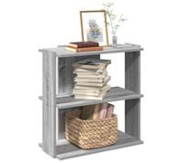 vidaXL Bookcase 3-tier Grey Sonoma 60X30X60 Cm Engineered Wood, Grey
