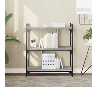 Vidaxl Bookcase 3-tier Grey Sonoma 76X32X88 Cm Engineered Wood, Grey