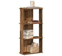 vidaXL Bookcase 3-Tier Old Wood 60x30x120 cm Engineered Wood bookshelf