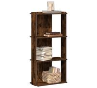 vidaXL Bookcase 3-Tier Smoked Oak 60x30x120 cm Engineered Wood bookshelf