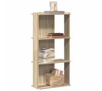 vidaXL Bookcase 3-Tier Sonoma Oak 60x30x120 cm Engineered Wood bookshelf