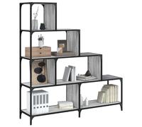 vidaXL Bookcase 4-Stair Grey Sonoma 139x33.5x149 cm Engineered Wood
