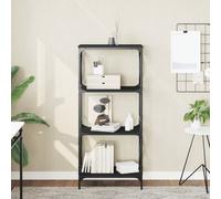 vidaXL Bookcase 4-Tier Black 59x35x132 cm Engineered Wood