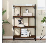 vidaXL Bookcase 4-Tier Brown Oak 76x32x123 cm Engineered Wood