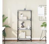 vidaXL Bookcase 4-Tier Grey Sonoma 59x35x132 cm Engineered Wood