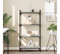vidaXL Bookcase 4-Tier Grey Sonoma 60x30x120 cm Engineered Wood