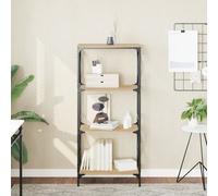 vidaXL Bookcase 4-Tier Sonoma Oak 59x35x132 cm Engineered Wood