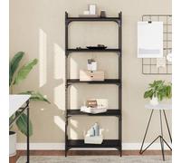 vidaXL Bookcase 5-Tier Black 60x30x154 cm Engineered Wood