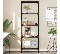 vidaXL Bookcase 5-Tier Brown Oak 59x35x171 cm Engineered Wood