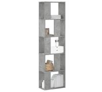 vidaXL Bookcase 5-Tier Concrete Grey 45x23.5x162.5 cm Engineered Wood