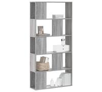 vidaXL Bookcase 5-Tier Grey Sonoma 80.5x23.5x162.5 cm Engineered Wood