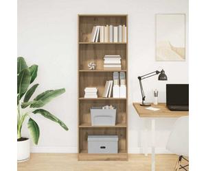Vidaxl Bookcase Artisian Oak 60X24X176 Cm Engineered Wood