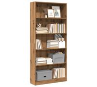 vidaXL Bookcase Artisian Oak 80X24X176 Cm Engineered Wood, Brown
