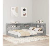 vidaXL Bookcase Bed Concrete grey 160 x 200 cm Engineered wood