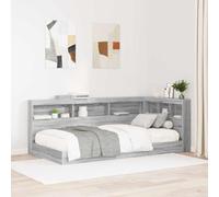 vidaXL Bookcase Bed Grey sonoma 100 x 200 cm Engineered wood