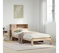 Bookcase Bed without Mattress Home Base 100x200cm Solid Wood Pine vidaXL