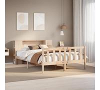 vidaXL Bookcase Bed without Mattress 120x190 cm Small Double Solid Wood Pine