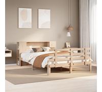Bookcase Bed without Mattress Home Bed Frame Bed Base Solid Wood Pine vidaXL