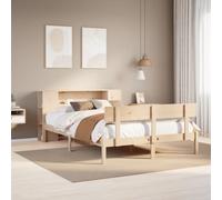vidaXL Bookcase Bed without Mattress 120x190 cm Small Double Solid Wood Pine