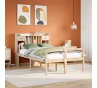 vidaXL Bookcase Bed without Mattress 135x190 cm Doouble Solid Wood Pine