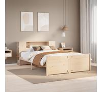 vidaXL Bookcase Bed without Mattress 140x190cm Solid Wood Pine