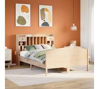 vidaXL Bookcase Bed without Mattress 140x200cm Solid Wood Pine