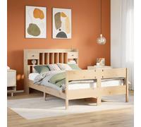 vidaXL Bookcase Bed without Mattress 140x200cm Solid Wood Pine