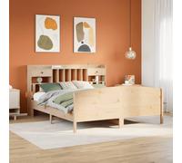 vidaXL Bookcase Bed without Mattress 180x200 cm Super King Solid Wood Pine