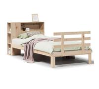 vidaXL Bookcase Bed without Mattress 75x190 cm Small Single Solid Wood Pine