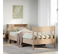 vidaXL Bookcase Bed without Mattress 75x190 cm Small Single Solid Wood Pine
