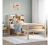 vidaXL Bookcase Bed without Mattress 75x190 cm Small Single Solid Wood Pine