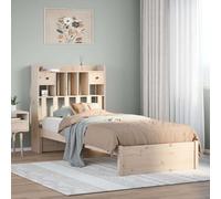 vidaXL Bookcase Bed without Mattress 75x190cm Small Single Solid Wood Pine