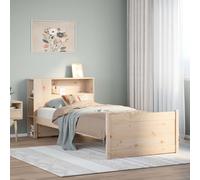 vidaXL Bookcase Bed without Mattress 75x190cm Small Single Solid Wood Pine